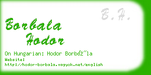 borbala hodor business card